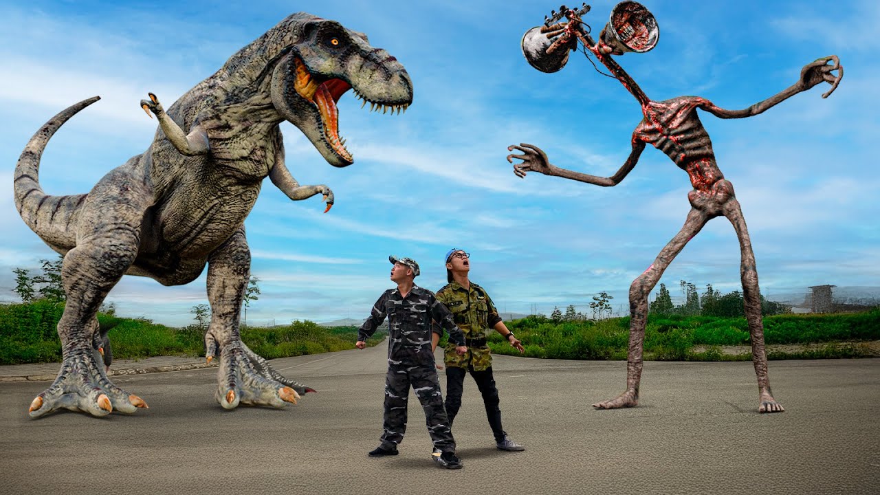 T-Rex Chase: Run! Don't let Siren Head catch you! | Will Rexy Be In ...