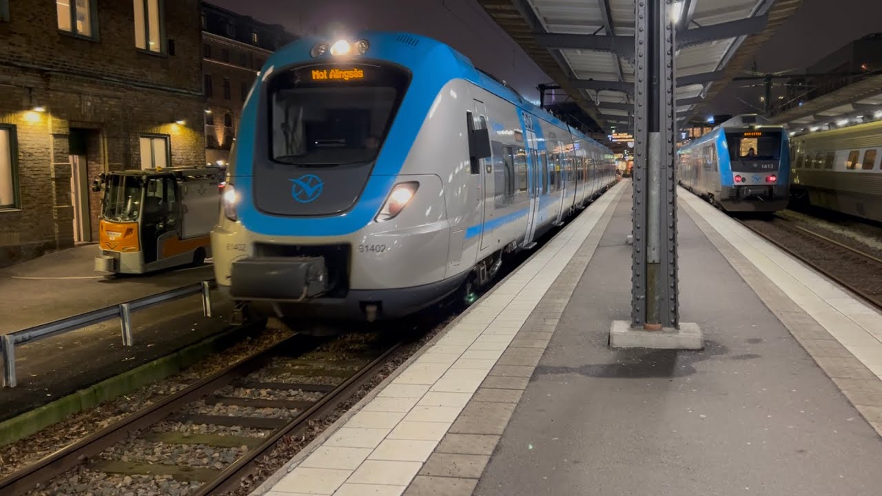 Tåg på Göteborg Central - Trains in Gothenburg, Sweden