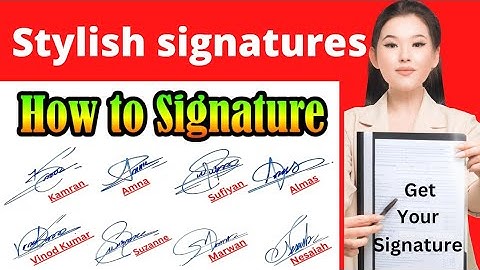 How to draw signature like a billionaire | How to signature your name