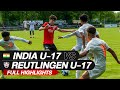 India u17 football team vs reutlingen u17 full highlights  domination by b team