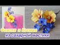 Фиалки и Космея из сахарной мастики/Sugar Flowers Violet and Cosmea