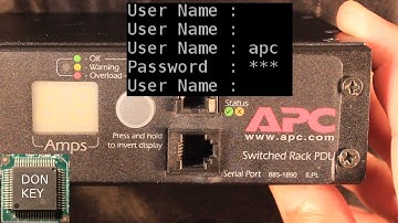 APC PDU #3 Howto reset the password under linux and windows step-by-step
