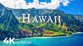 FLYING OVER HAWAII (4K UHD) - Soothing Music Along With Beautiful Nature Video - 4K Video Ultra HD