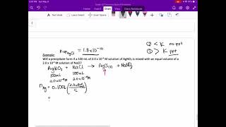 SCH4U Predicting the Formation of a Precipitate Example 1