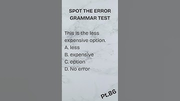 Can You Spot the Grammar Error? 🧠 | Grammar Test #86