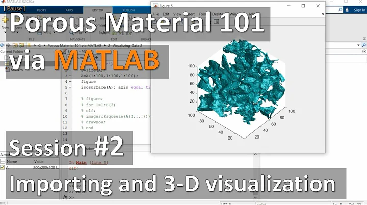 2- Import and 3-D visualization [Porous Material 101 via MATLAB]