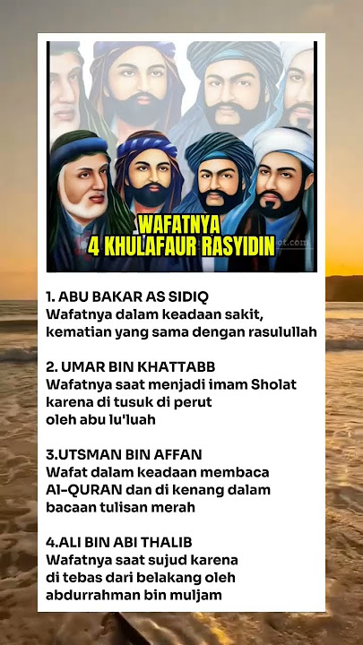 Wafatnya 4 KHULAFAUR rasyidin#quotesislami #motivasidiri #quotes # #pendosahijrah #nasehat #sejarah