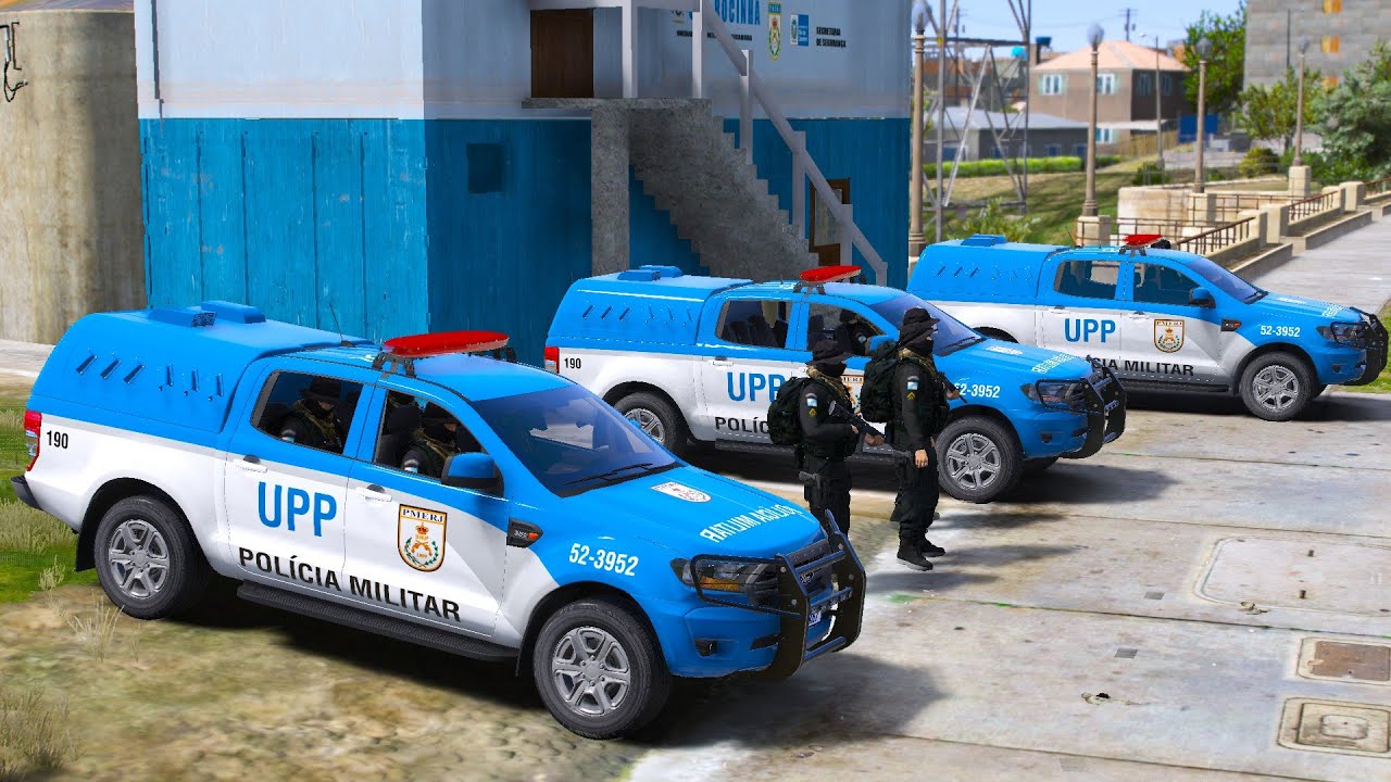 POLICIAIS DA UPP REALIZAM CERCO A TAXI ROUBADO PMERJ | GTA 5 POLICIAL