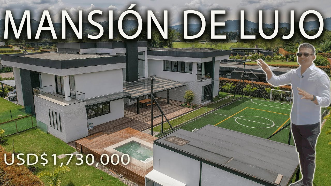 🔥 Casa MODERNA de lujo den LLANO GRANDE 🔥 6 habitaciones, cancha, cine Jacuzzi $8,200Millones
