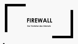 Firewall Einfach Und Kurz Erklärt