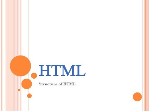 HTML | Structure of HTML with an example. - YouTube