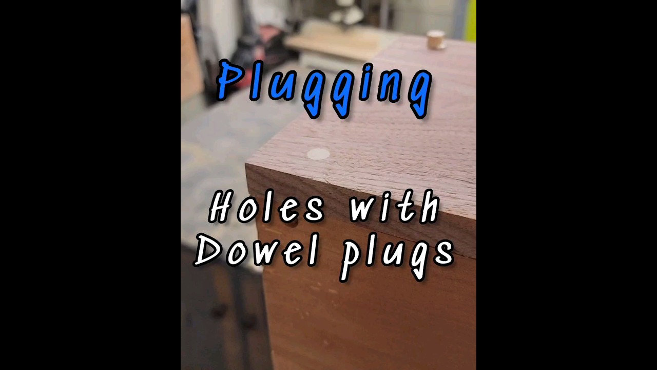 Plugging screw holes with dowel plugs YouTube