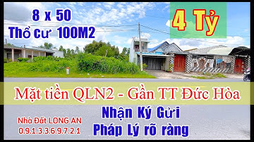Bán đất mặt tiền đường QLN2 gần TT Đức Hòa ( 8m x 50m ) giá 4 tỷ ( thương lượng chính chủ)