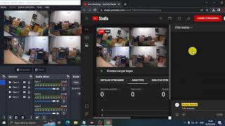 Cara Live Stream Youtube Dengan 4 IP Camera CCTV Dan OBS Software Studio. screenshot 1