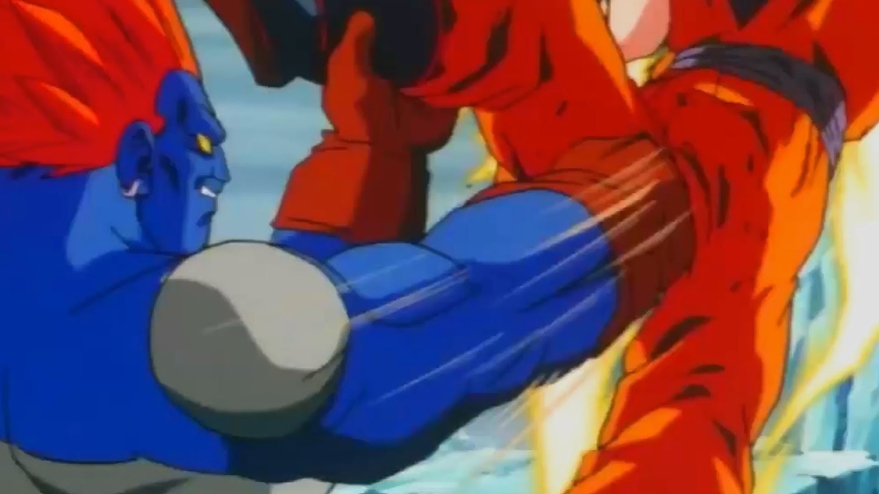 Which dragon ball character punches goku in the dick