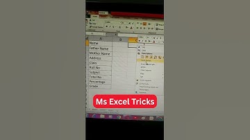 Ms excel  tricks || Excel shorts Video #computer #exceltips #shorts
