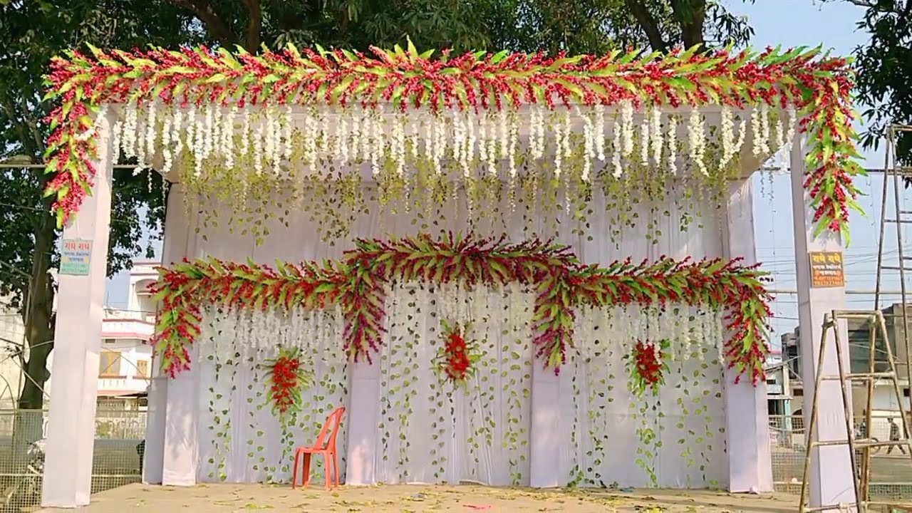 Stage Decoration || New flower decoration Gadarwara MP