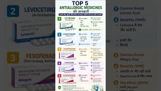 🔥 Top 5 Anti Allergy Medicines in India 💊 | Allergy, Sneezing & Itching Relief 🤧# antiallergic