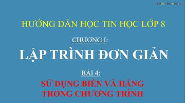 Hướng dẫn học Tin Học lớp 8 - Lập trình đơn giản - Bài 4: Sử dụng biến và hằng trong chương trình