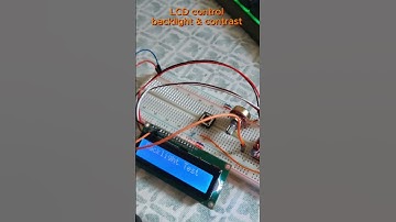 Arduino LCD i2c control backlight & contrast with potentiometer & button
