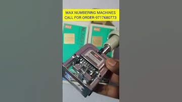 MAX NUMBERING MACHINES 7 & 6 DIGITS ORGINAL MADE IN JAPAN #printingmachine #maxnumbering #spareparts