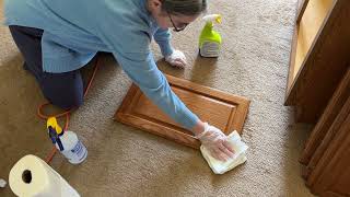 Preparing the kitchen cabinets