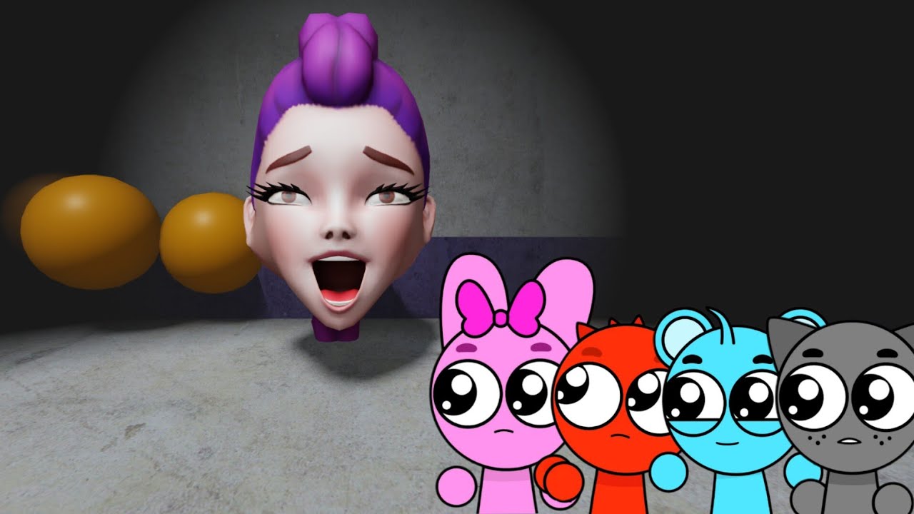 Sprunki Pinki & Other Sprunki's Plays Run From Rumi Worm Obby 