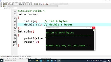 C Program to Show the Simple Example of Union | Simple Union Program