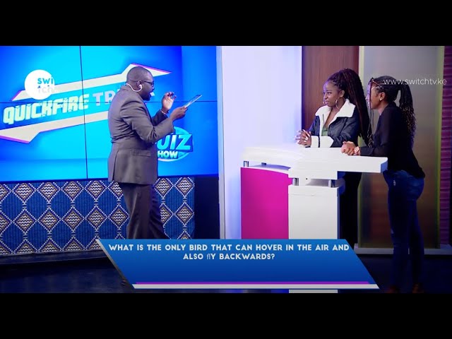 Which is the only bird that can fly backwards? All ladies Team on QuizShow class=