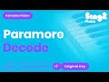 Paramore Decode Karaoke Piano