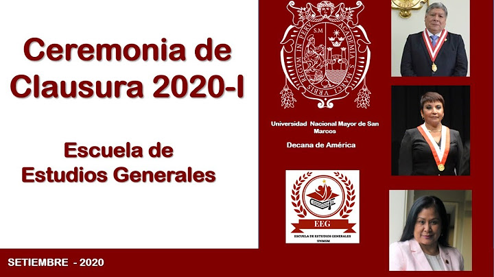 CEREMONIA DE CLAUSURA 2020-I