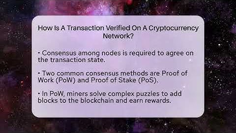 How Is A Transaction Verified On A Cryptocurrency Network? - Talking Tech Trends