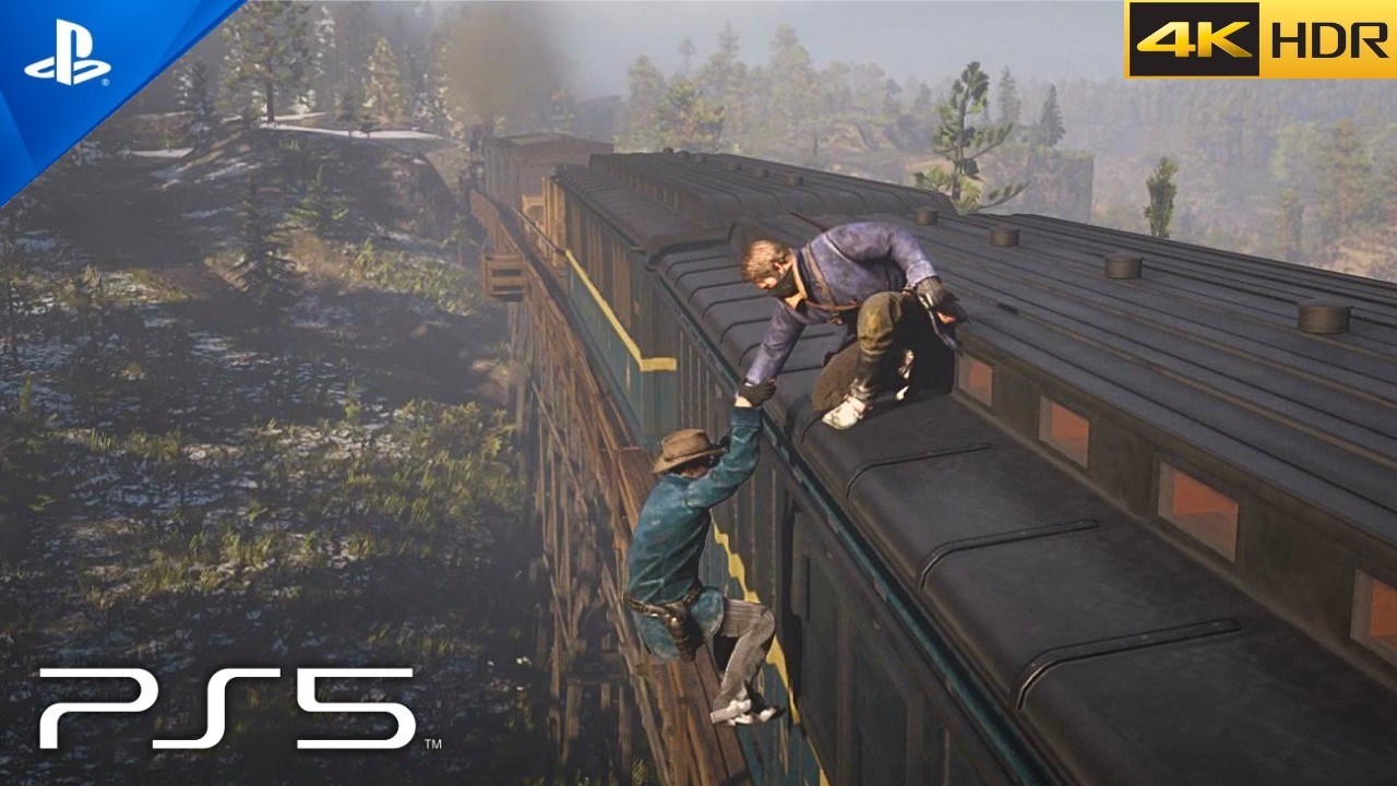 (PS5) Red Dead Redemption 2 – The Most EPIC Train Robbery! | Ultra Realistic 4K HDR 60FPS