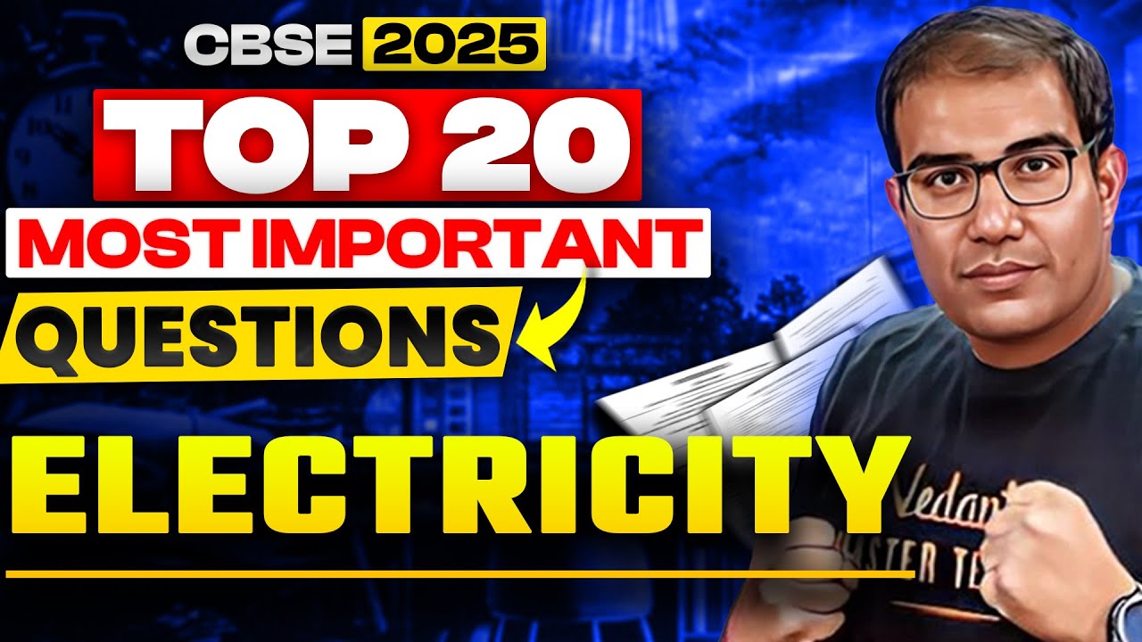 20 Most Important Questions of Electricity | CBSE Class 10 Physics ...