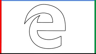 How to draw Microsoft edge Logo step by step for beginners