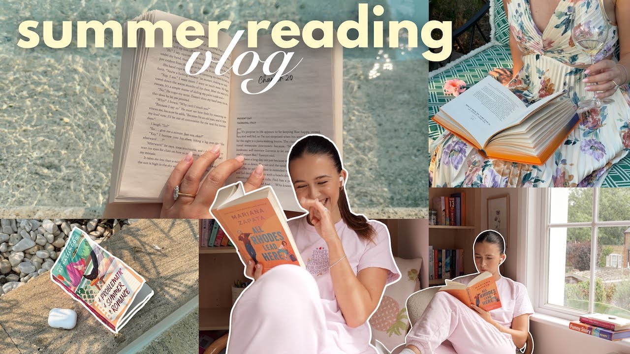 the final summer vlog 🍒🌤️🐚🍋 reading summer books for a week