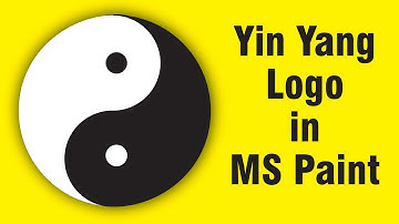How to Draw a Yin Yang Logo in MS Paint #yinyang #logo #logodesign