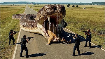 Courageous Rescue Team Fights Monster Python to Save Innocent Cow | wildlife story