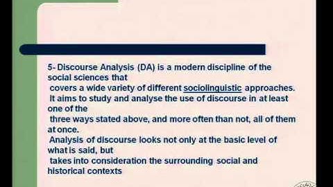 تحليل الخطاب  Discourse analysis د .محمود السلمان - 1