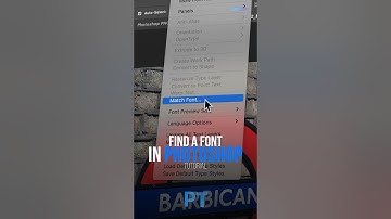 How to find a Font in Photoshop