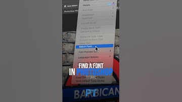 How to find a Font in Photoshop