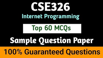 Top MCQs of HTML, CSS and JavaScript |  CSE326 | LPU