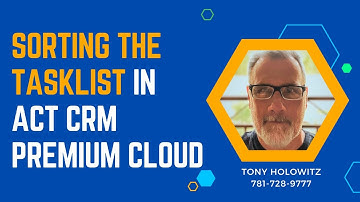 Sorting the Tasklist in Act CRM Premium Cloud