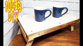 【100均DIY】激安収納ミニテーブル 簡単工作 ソロキャンプにもおすすめ！