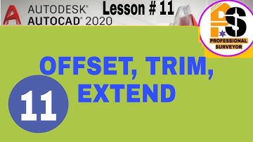 AUTOCAD 2020 LESSON 11 || HOW TO USE OFFSET || TRIM || EXTEND||