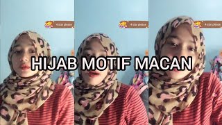 Hijab Motif Macan With Kaos Belang Referensi Hijab Style Cm020