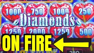 Lock it link Diamonds is on fire! MAX BET BONUSES! Live Slot play at the Cosmopolitan LAS VEGAS screenshot 5