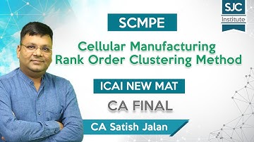 Cellular Manufacturing - Rank Order Clustering Method | New Topic | SCMPE | CA Final New Syllabus