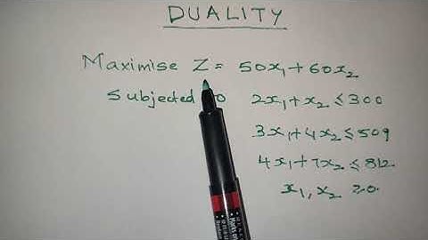 #1 Duality - Conversion of Primal LPP into Dual LPP when Objective function is minimization type