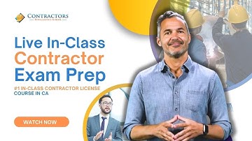 In-Class Contractor License Course: Direct Expert Interaction